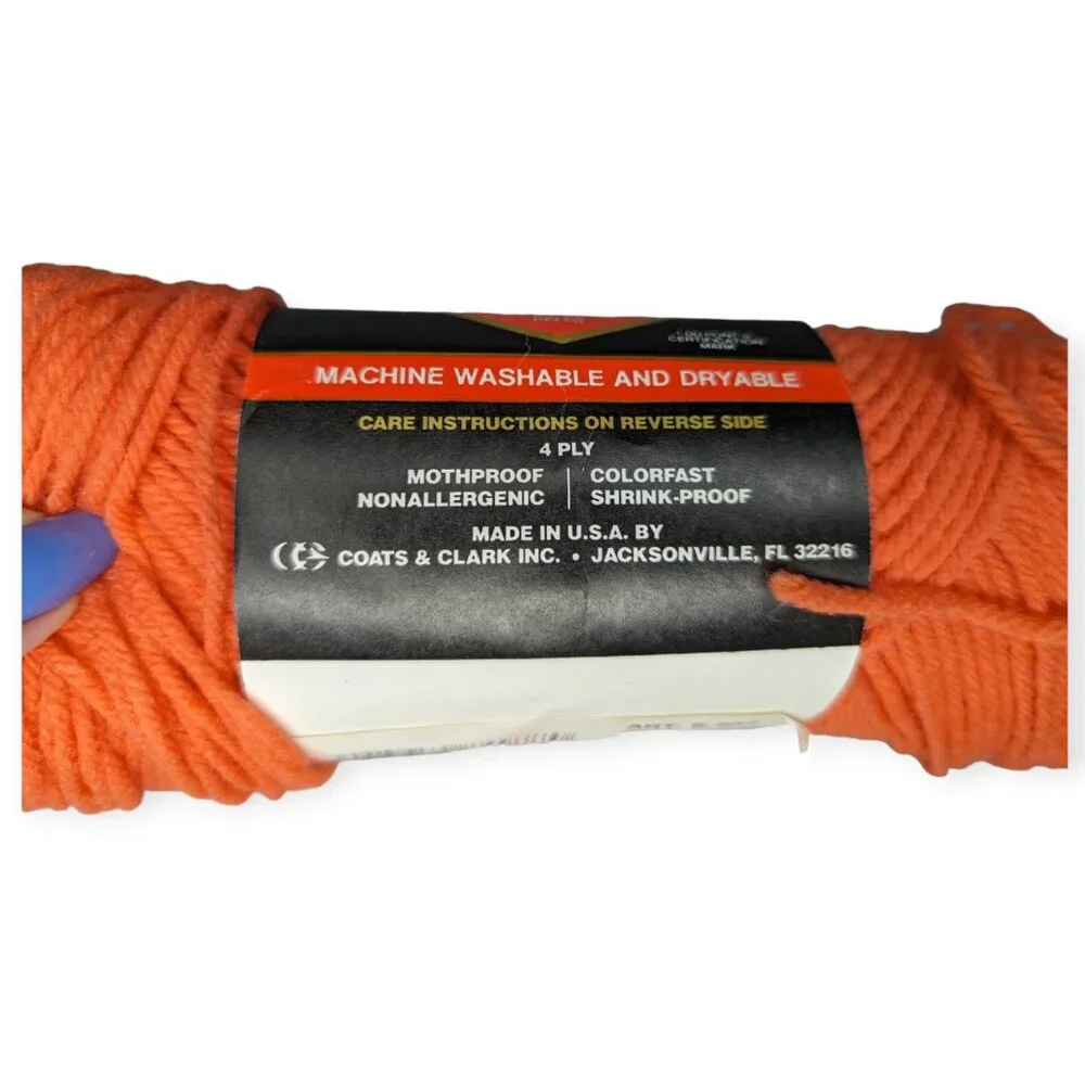 Vintage Red Heart Classic Coral Yarn 1 Skein